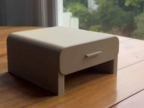 Monitor Riser w/ Full-extension Drawer