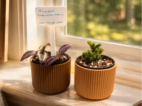 Ribbed Planter that fits Walmart Succulent Pots