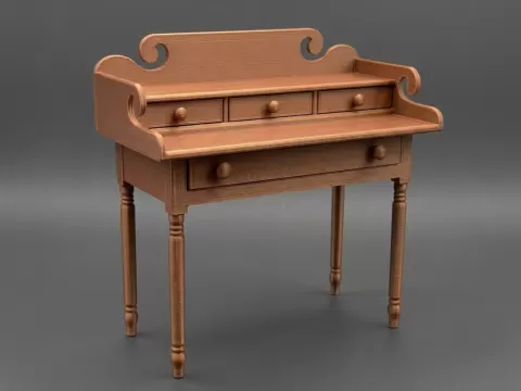 1:12 Doll House New England Writing Desk Regency