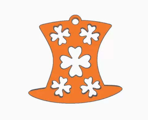 4 Leaf Clover Hat.stl