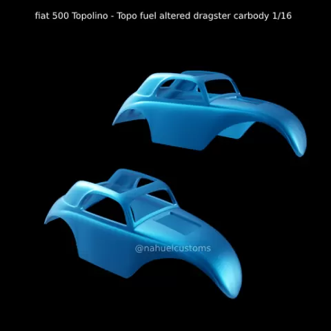 fiat 500 Topolino - Topo fuel altered dragster carbody 1/16