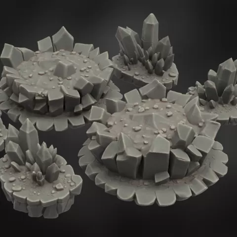 Crystal Formations by Molten Core Minis