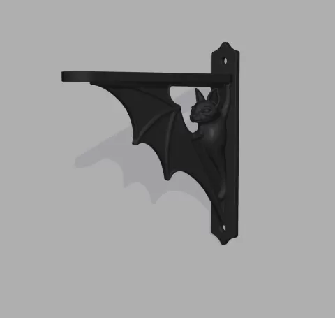 Bat Corbel Shelf Bracket - Gothic Bat Wall Bracket - Vampire Bat Shelf Support