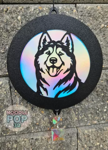 Siberian Husky Sun Catcher