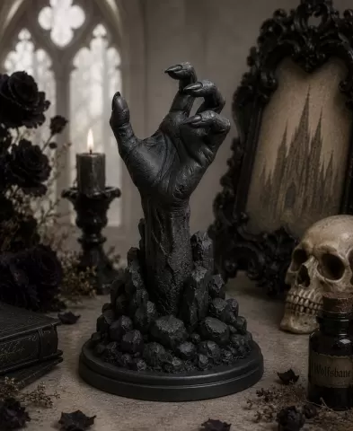 Gothic Jewelry Display Hand STL, Creepy Hand Ring & Necklace Holder , Dark Academia Decor