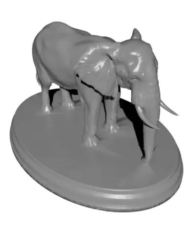 African Elephant Miniature (Integrated Base)