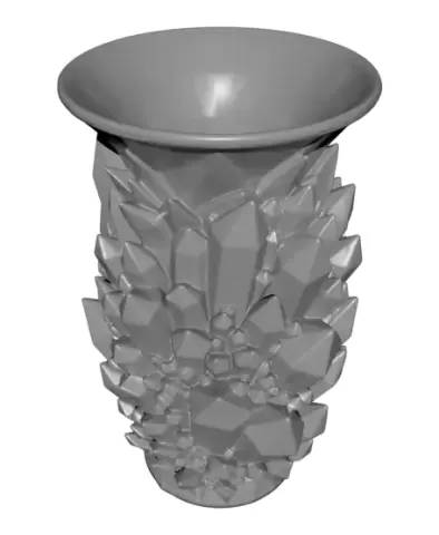 Prismatic Crystal Cluster Vase