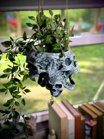 Hanging skull planter 2.3mf