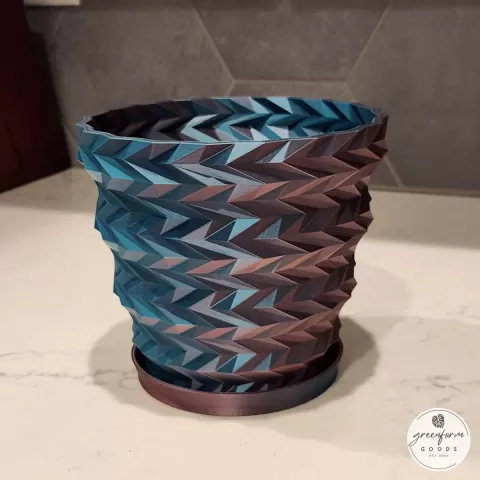 Nostalgic Planter with Sweater Pattern