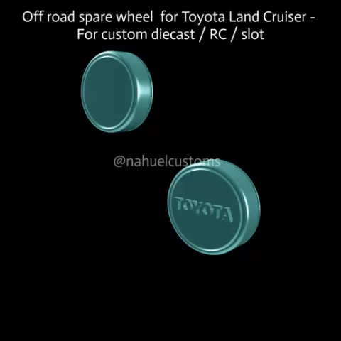 Off road spare wheel for Toyota Land Cruiser - For custom diecast / RC / slot