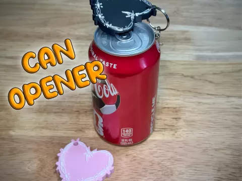 Wired Heart Can Opener Keychain