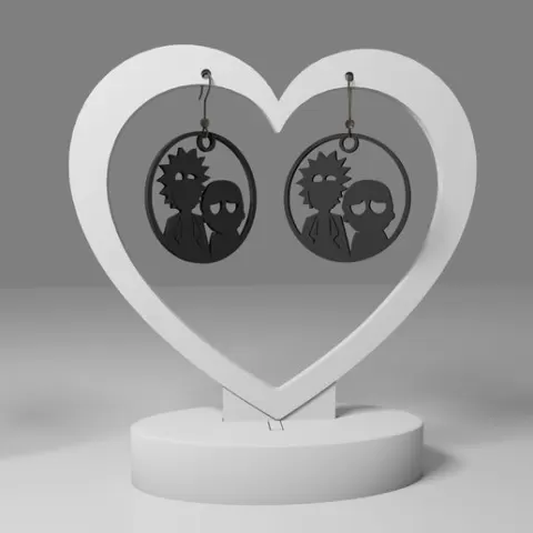 Rick and Morty earrings