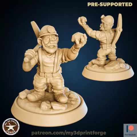 Gnome Miner with Diamond