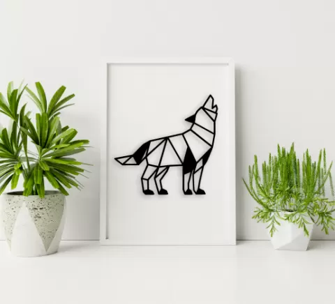 Modern geometric decoration : Wolf