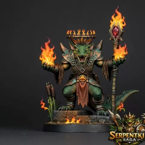 SERPENTKIN SAGA: Flamecaller Acolyte – Vessel of the Sacred Inferno