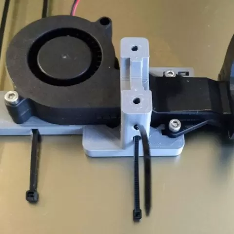 HyperCube HotEnd mount with cable guide and height adjustable fan duct nuts