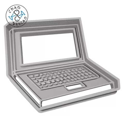 Laptop - Computing - Cookie Cutter - Fondant