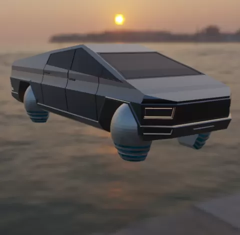 futurist tesla cybertruck