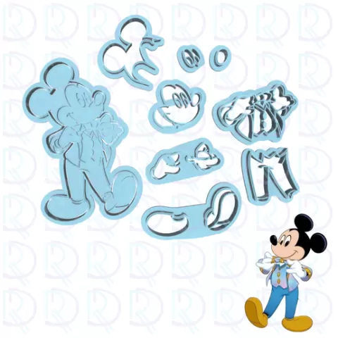 Cortador Mickey Baile - 7 cm