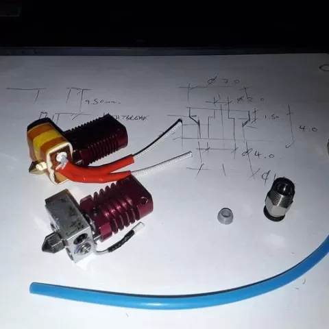 Creality Mk8 Hotend Captive Heatbreak Liner Mod