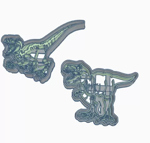Dinosaurs cookie cutters