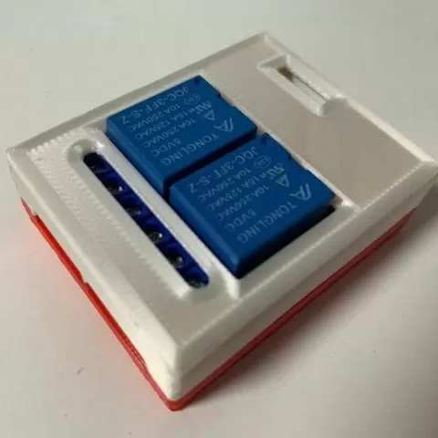 2 Way Relay Module Case w/ Cable Passthrough Holes