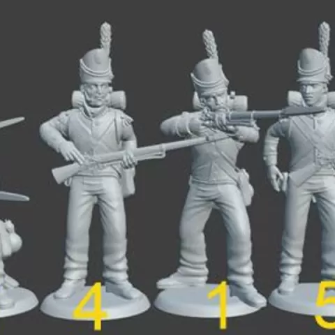 Napoleonic Portuguese Grenadiers firing (1809) by Napoleonic stl files