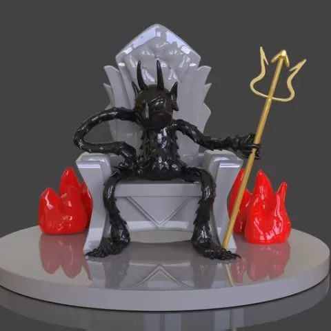 Cuphead The Devil Sculpture