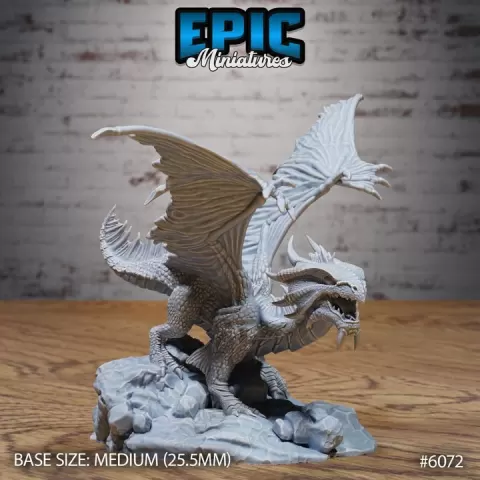 Bronze Dragon Wyrmling Angry / Drake Creature / Flying Dragonborn / Cave Beast / Winged Mountain Encounter by Epic-Miniatures
