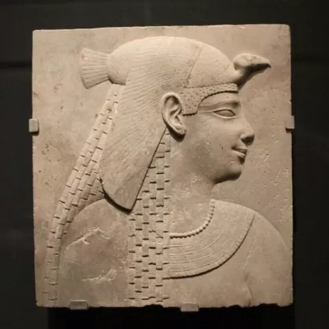 Relief Plaque Depicting a Queen or Goddess from the Art Institute of Chicago