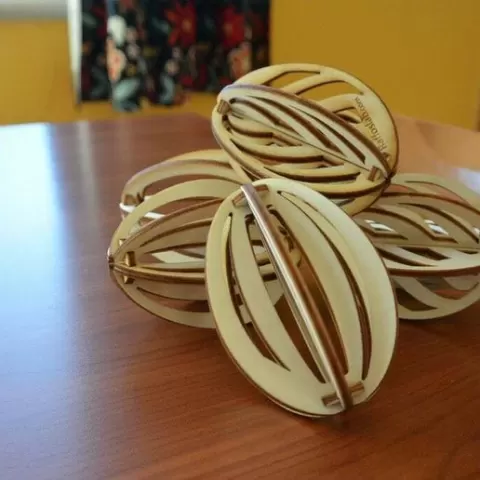 laser cutted easter eggs puzzle