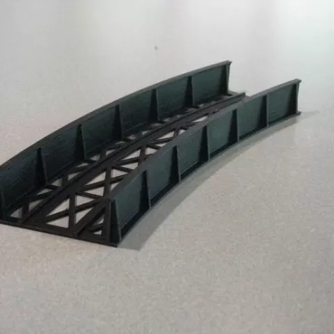 HO Scale 26" Radius Curved Bridge