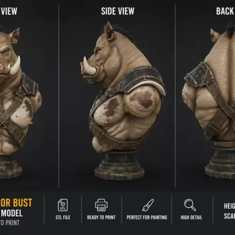 Warrior Boar Bust
