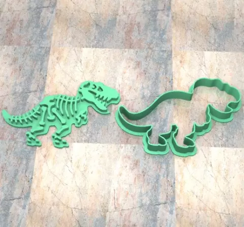 COOKIE STAMP/CUTTER. COOKIE CUTTER/STAMP COOKIE DOUGH FONDAN. Tyrannosaurus_005
