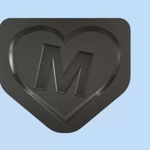 MOLD HEART LETTER M