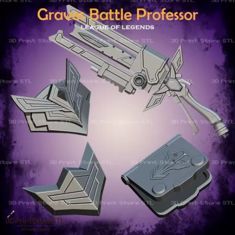 Battle Professor Graves Skin LOL league of legends - Fan Art 3D print model