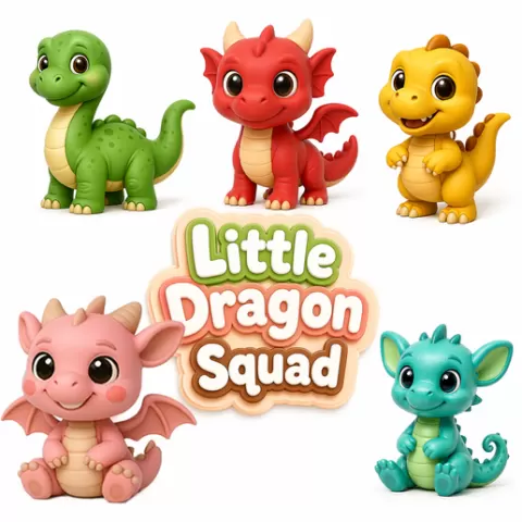 Tiny Dino & Dragon Squad