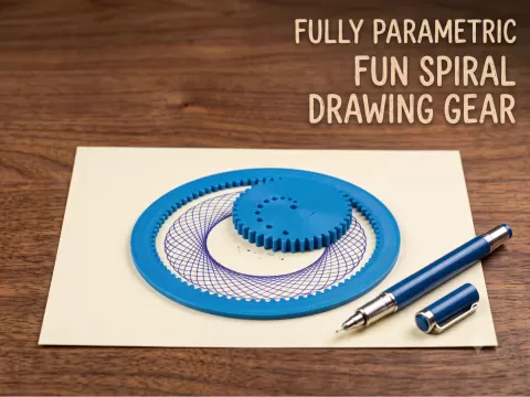 Customizable Spirograph Maker - Spiral Draw Gear