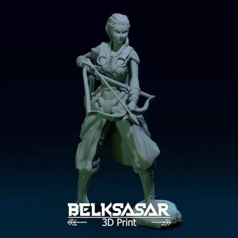 Fantasy Female Hunter 3D print model