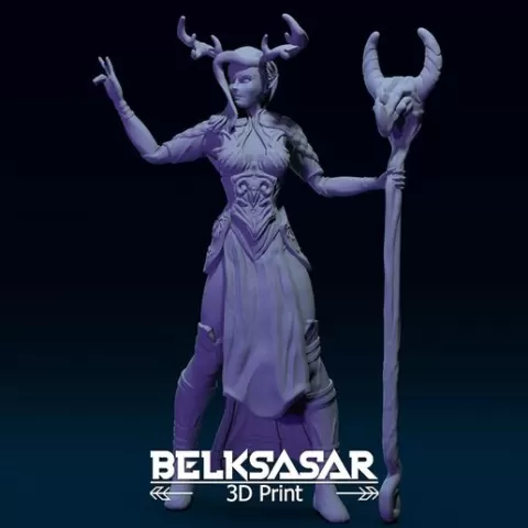 Fantasy Female Druid 3D print model