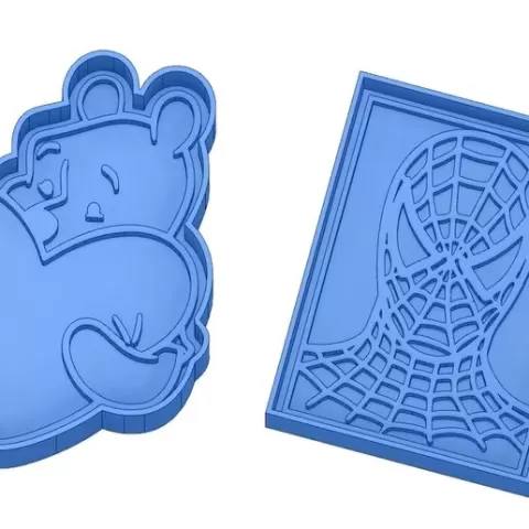 Biscuit Moulds - Captain América - Superman -Spiderman - Winnie the pooh - Winnie the pooh - Cookie cutter - Cookie cutter- Biscuit cutter