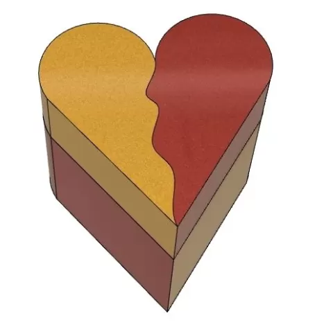 Heart Puzzle Boxes