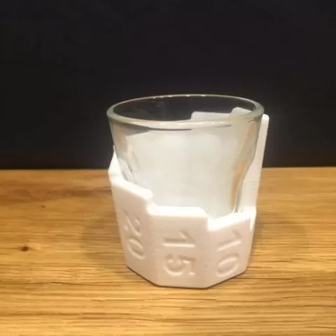 Shot glass measuring sleeve