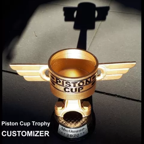 Piston cup trophy from Cars - Customizer version