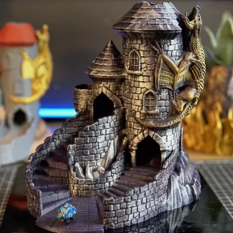 Dragon's Dice Keep: Two Versions! by CraftyKid3D