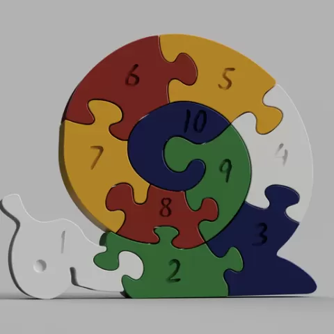 Puzzle for children (Snail)