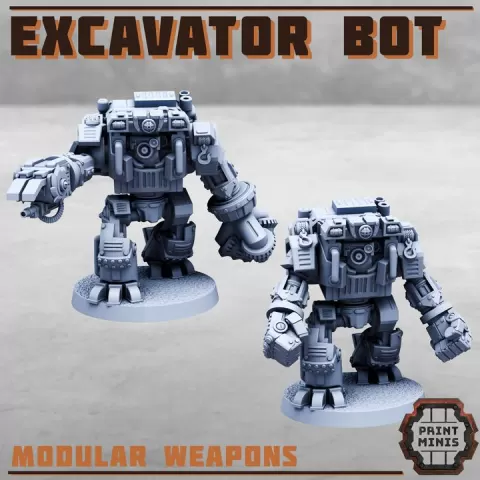 Excavator Bot by Print Minis