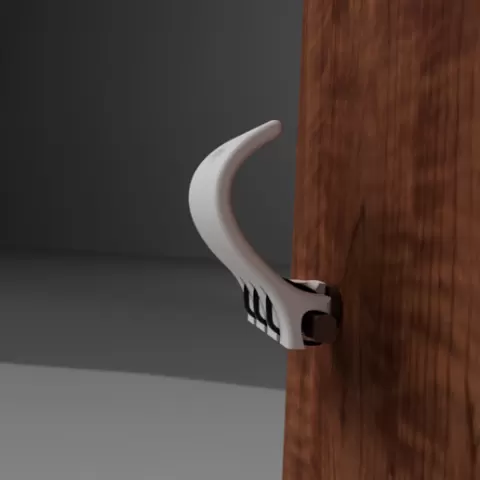 Door handle for forearm - no hand touch