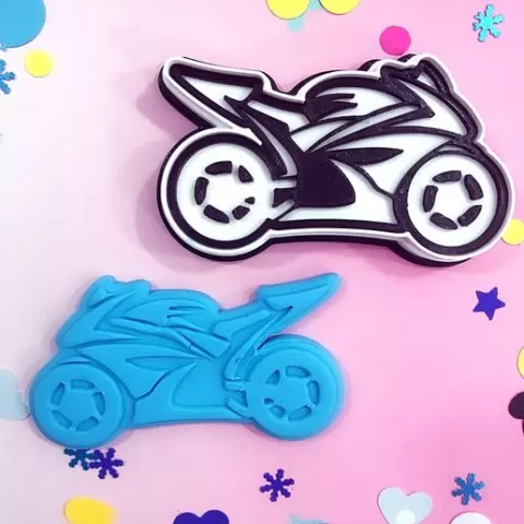 Cookie cutter Moto and stamp