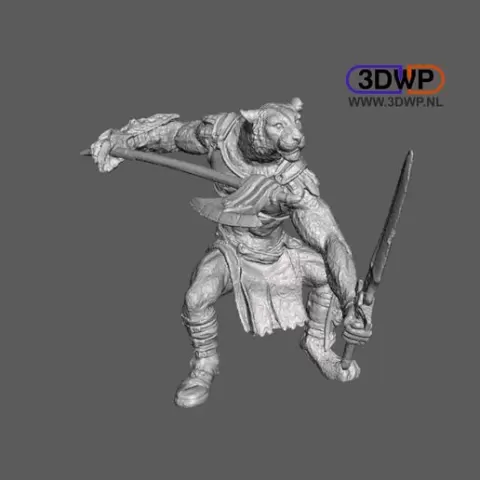 Tiger Fighter Figurine 3D Scan